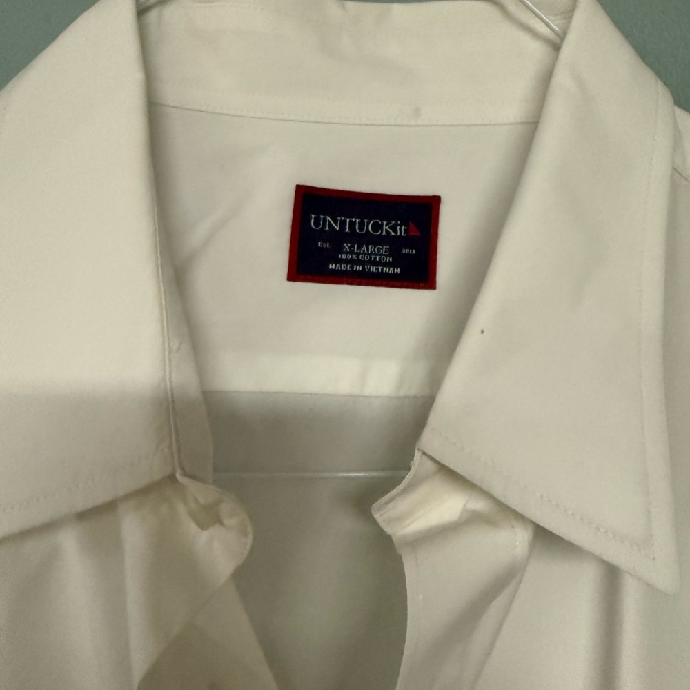 UNTUCKit White Long-Sleeve Dress Shirt XL - Picture 2 of 4